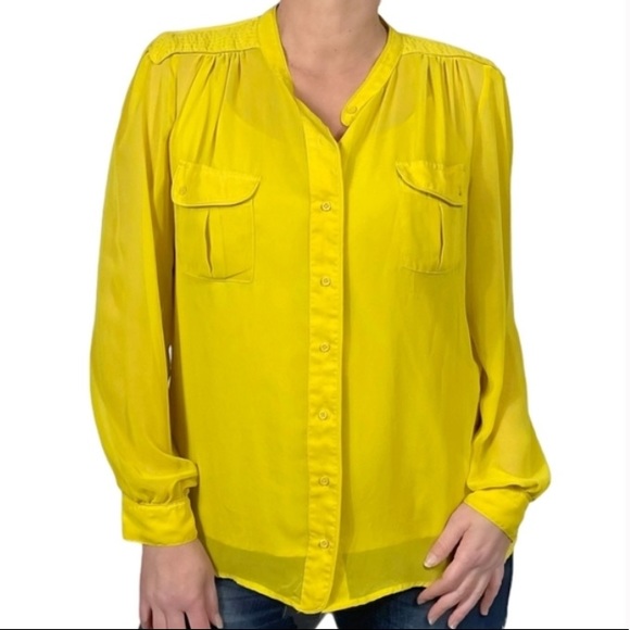 Button down Blouse by Worthington semi sheer - Picture 1 of 10